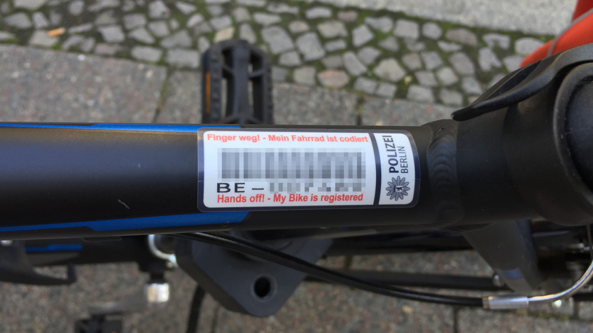 Neue Art der Fahrradcodierung in Berlin