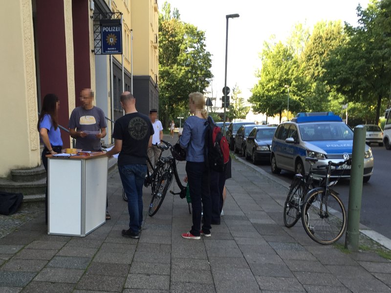 Aktion Fahrradcodierung, der Berliner Polizei