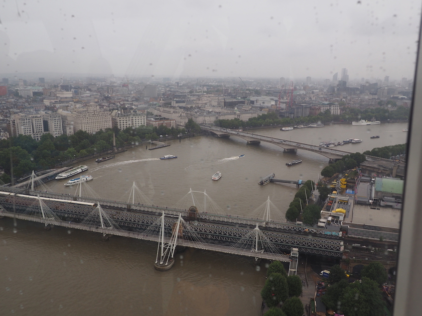 Blick auf die Themse vom London Eye